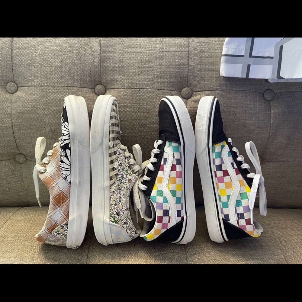 Vans Patchwork & Checkerboard Size 6 - image 4